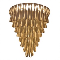 Lustre suspendu rond en céramique artistique personnalisé avec LED, garantie de 2 ans, pour salon, hall d'hôtel, prix d'usine en gros
