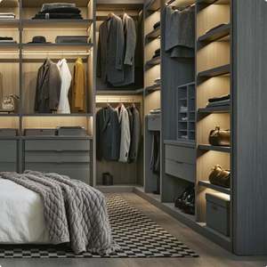 Armario de Dormitorio Moderno de Madera, Organizador de Armario Personalizado de Alta Gama, Armarios Empotrados - Product Image 3