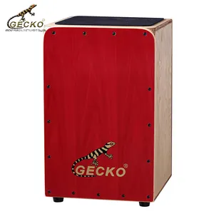 GECKO CL19RD Cajon box drum Hot sale Percussion musical instruments Red wood birch steel string cajon drum with good sound