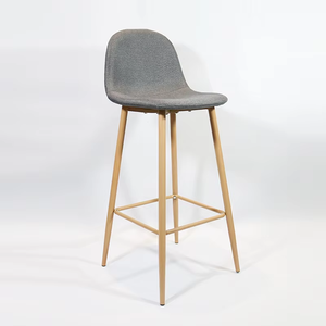 <span class=keywords><strong>Chaise</strong></span> <span class=keywords><strong>de</strong></span> <span class=keywords><strong>bar</strong></span> basse en métal et acier <span class=keywords><strong>de</strong></span> 65 cm <span class=keywords><strong>de</strong></span> hauteur avec dossier haut, idéale pour restaurant, conforme EN12520 - Offre Spéciale - Product Image 1