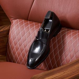 Zapatos Formales de Negocios para Hombre de Cuero Genuino Estilo Británico de Alta Gama - Calzado Casual Elegante Sin Cordones - Product Image 6