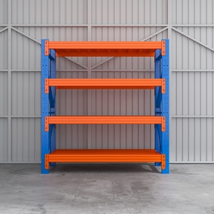 Industrial Light Duty Foldable Mezzanine Steel Rack Powder Coated Warehouse Storage Shelving Durable Corrosion Protection <b>System</b> - Product Image 1