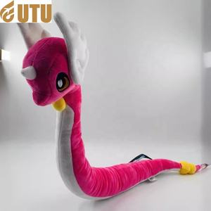 Large 68cm Heterochromatic Pink Hacklong Mini Dragon Evolution Plush Doll PP Cotton <b>Skeleton</b> Birthday Customizable ODM <b>Dog</b>-F - Product Image 3
