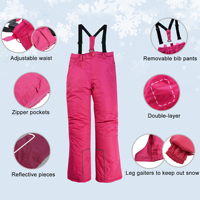 Combinaison de ski d'hiver pour enfants, coupe-vent, imperméable, veste de ski professionnelle pour enfants, pantalon de neige, sur mesure