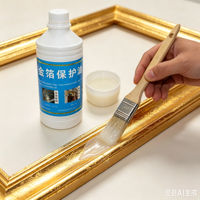 Vernis protecteur à base d'eau 1kg/bouteille pour la dorure de feuilles d'or, l'artisanat, les meubles et les statues - Vente directe usine
