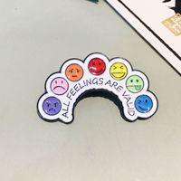 Broche en émail métallique DIY à motif 'Sliding Mood Social Battery' et 'Energy Level', badge créatif à expression variable pour sac à dos et veste