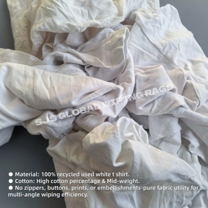 Chiffons en coton tricoté blancs 100% coton, 10 kg, pour le nettoyage industriel (également disponibles en 8 kg) - Product Image 4