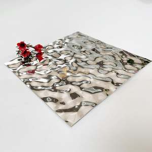 LL366 Factory Supply Customized Decorative Interior Wall Ceiling <b>Sheet</b> Water Ripple Metal Stainless Steel Plate - Product Image 5