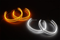 131mm SMD coton lumière Switchback LED Angel Eye Halo anneau Kit pour BMW série 3 E46 berline facelift 2001-2005 phare halogène