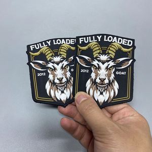 Patchs en caoutchouc PVC personnalisés en forme de fleur, avec logo 3D en silicone souple gaufré à chaud, pour le camping, à thermocoller sur Velcro - Product Image 3