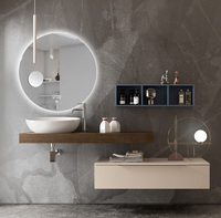 Miroir de salle de bain LED moderne éclairé, éclairage à intensité variable, 3 options de couleur, miroir intelligent mural, design sans cadre, indice de protection IP65
