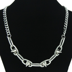 Cadena de clavícula con diseño de remaches y estilo cubano, Nueva cadena de cuello, Collar de moda Tanjing, Collar Lijing - Product Image 1