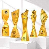 Trophées personnalisés en résine 2026 pour réunions annuelles d'entreprise, reconnaissance créative des employés exceptionnels