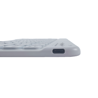 Clavier sans fil TASSO CZ004 Mini Scissor avec rétroéclairage RGB, Bluetooth, touches multimédias, rechargeable USB-C, ultra-fin, compatible espagnol, Plug & Play