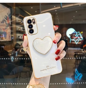 Coque pour Xiaomi <span class=keywords><strong>Redmi</strong></span> 10 10A 10C 10X 4G Love Heart Bracket Plating Phone Holder Soft Silicone Cover - Product Image 4