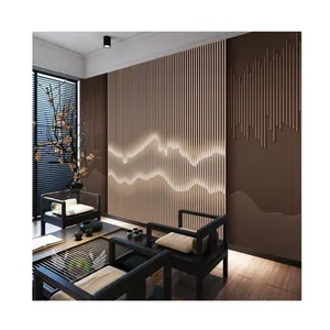 Eco-Friendly Composite Cladding Wooden Grain Pvc Wpc Wall Panels Decorative Materials For Home