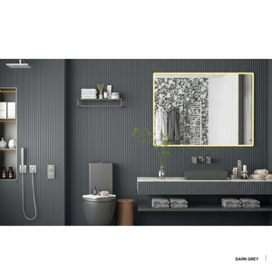 Mármol Blanco Carrara Pulido para Cocina y Baño, Azulejos de Mosaico de Latón Metálico Tipo Subway - Product Image 1