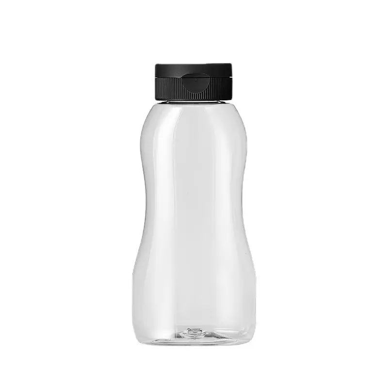 Botol Remas dapur hewan peliharaan plastik 520ml untuk Madu silikon tutup katup tomat botol saus guci