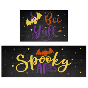 Ensemble de tapis de cuisine Temu Fall Pumpkin, rectangulaire, à carreaux, antidérapant, en polyester, épaisseur moyenne, lavable en machine - Product Image 5