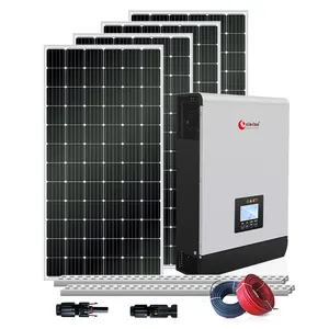 Ev ev güneş 10kw küçük Off-Grid güç jeneratör sistemi 30kw 12kw 10kw taşınabilir ev güneş enerjisi jeneratörü sistemi 20kw