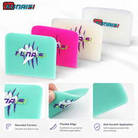 Outil de pose de film vinyle pour voiture KUNAISI, raclette en TPU à motif personnalisé avec bord en feutre, résistant à l'usure, pour film de protection PPF