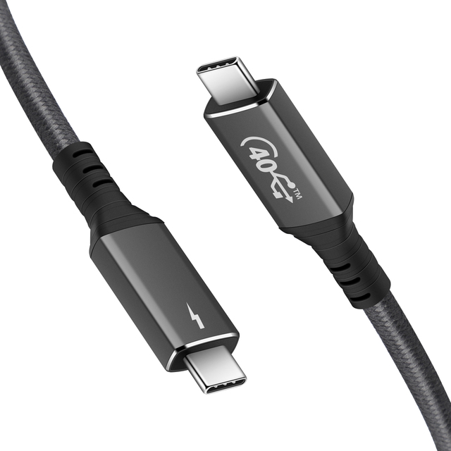1.2m Type C to Type-C Cable USB4 Gen3 PD3.0 40Gbps Data Transfer 120W 4K 8K60Hz USB-C Nylon Cable for Macbook Cell Phone Tablet
