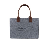 Sac à main fourre-tout non tissé recyclable en feutre à double effet durable et élégant pour les déplacements et les achats