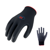 Gants de sécurité durables et respirants en PU noir 13G pour travaux de construction – Gants de travail en PU noir pour acheteurs