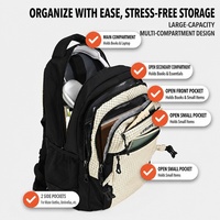 Sac à dos multifonctionnel pour ordinateur portable 15,6 pouces, grande capacité, pour l'école, les voyages, les activités de plein air, sac à dos pour étudiants