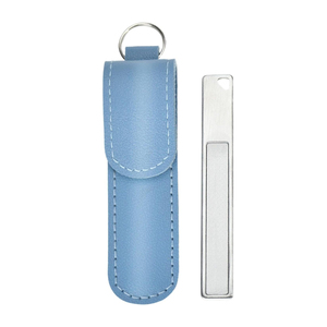 Lime à ongles en verre, lime et polissoir à ongles en verre nano avec pochette de rangement en PU, outil de manucure réutilisable multicolore - Product Image 1