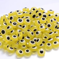 Manik-manik Resin JC 6/8/10mm 50 buah/kantong Aksesoris Manik-manik Lepas Grosir Multi Warna Manik-manik Mata Iblis Buatan Tangan
