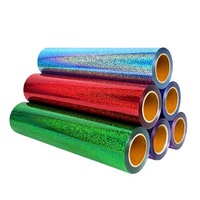 Film vinyle holographique thermocollant (HTV) pour T-shirts, vêtements, sportswear, lettrage de logo personnalisé, découpe et presse à chaud Reni