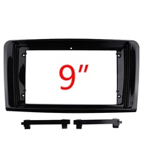 Radio mobil Fascias cocok untuk mercedes-benz ML (W164) 2006-2010 9 inci kit potong dasbor bingkai Stereo GPS pemutar DVD Panel Bezel