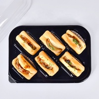 empilable jetable personnalisé pâtisserie snack pain tartes to go transporteur gâteaux boîte en plastique avec couvercle