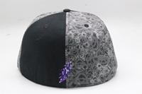 Casquette plate ajustée à 6 panneaux pour hommes, impression et broderie de logo personnalisés de haute qualité, fermeture complète, style hip-hop