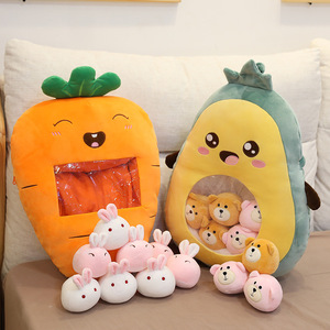 ของเล่นผลไม้ตุ๊กตายัดไส้น่ารักพร้อมกระเป๋าซิป - Product Image 3