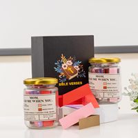 Dropshipping Nouveau bocal en verre personnalisé avec versets du Coran pour les émotions et les sentiments pour les cartes de demande de prière Grande idée cadeau