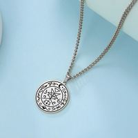 Collier Myshape Sigil de Lilith, sceau, amulette surnaturelle, acier inoxydable, bijoux gothiques païens, cadeau religieux