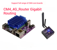 Routeur Gigabit 4G Mcuzone CM4 Réseau LTE CAT4 Ordinateur monocarte Raspberry Pi 64 bits Kit de carte de développement miniature