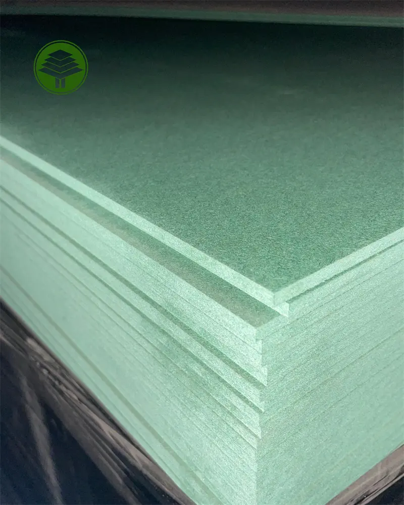 Linyi Super Discounts factory price MDF board green sheet color green MDF medium density fiber board