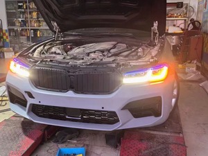 F10ได้ถึง G30 M5สำหรับ BMW <span class=keywords><strong>5</strong></span>ชุด G30 M5การปรับโฉมรถยนต์แบบปลั๊กแอนด์เพลย์พร้อมไฟหน้า LED กันชนไฟท้าย - Product Image 5