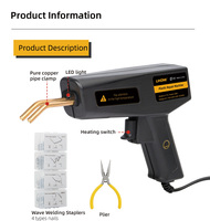 Pistolet de soudage plastique professionnel LK-712 120W, machine à souder le plastique pour réparation de pare-chocs de voiture, soudeuse avec agrafes ondulées