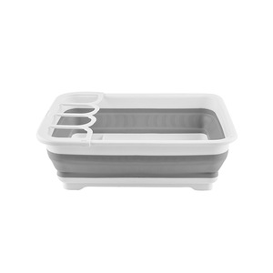 multifunctional Collapsible Dish Drying kitchen storage shelf sink drain basket household plastic foldable bowl rack drain rack