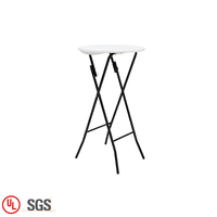 Nouveau design Table de barre supérieure ronde pliante Table pliante de barre de hauteur en plastique portable Table pliante pour l'extérieur
