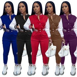 <strong>Coats</strong> Jackets Fall Clothing Two Piece Pant Women <strong>Winter</strong> <strong>Set</strong> Cropped Baseball Letterman Wholesale Blank Varsity Jacket <strong>Sets</strong> - Product Image 2
