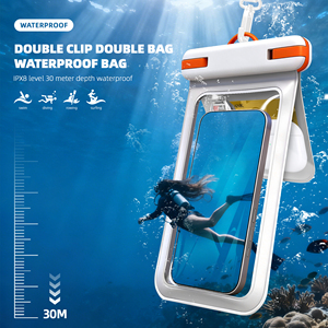 Custodia impermeabile universale in PVC a doppia tasca per <span class=keywords><strong>cellulare</strong></span>, ideale per nuoto, spiaggia e nautica - Product Image 4