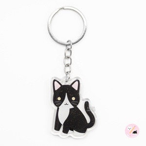 OEM Odm อะนิเมะ แมวสีดำในชุดทักซิโด้ อะคริลิค PET ลายการ์ตูนชิบิ สัตว์น่ารัก สำหรับคนรักงานศิลปะ ประดับกลิตเตอร์ น่ารัก คาวาอิ ลูกแมวน่ารัก  Loss <span class=keywords><strong>Me</strong></span> - Product Image 1