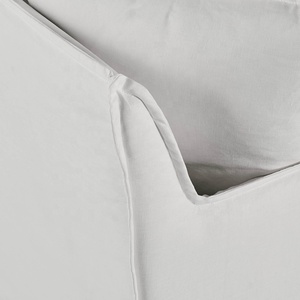Housses extensibles pour canapé 1 siège, en lin <span class=keywords><strong>blanc</strong></span>, tissu naturel, de haute qualité, 1 pièce - Product Image 5