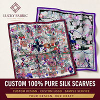 Selendang Sutra Murni 90x90cm Persegi Tanpa Pewarna Habotai Polos Batik Tie Dye Lukisan DIY Hadiah Perusahaan Desain Personal Grosir
