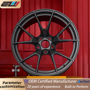 Cerchi in Lega Forgiati EZW Monoblocco Deep Concave Personalizzati 18 19 20 21 <span class=keywords><strong>22</strong></span> 5x114.3 5x112 Nero Lucido Spazzolato VS5RS per BMW Porsche Toyota - Product Image 1